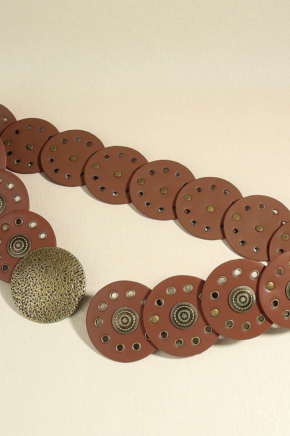 Round Shape PU Leather Belt - Hovatok