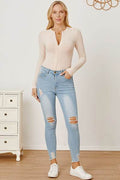 Zip Up Long Sleeve Bodysuit - Hovatok