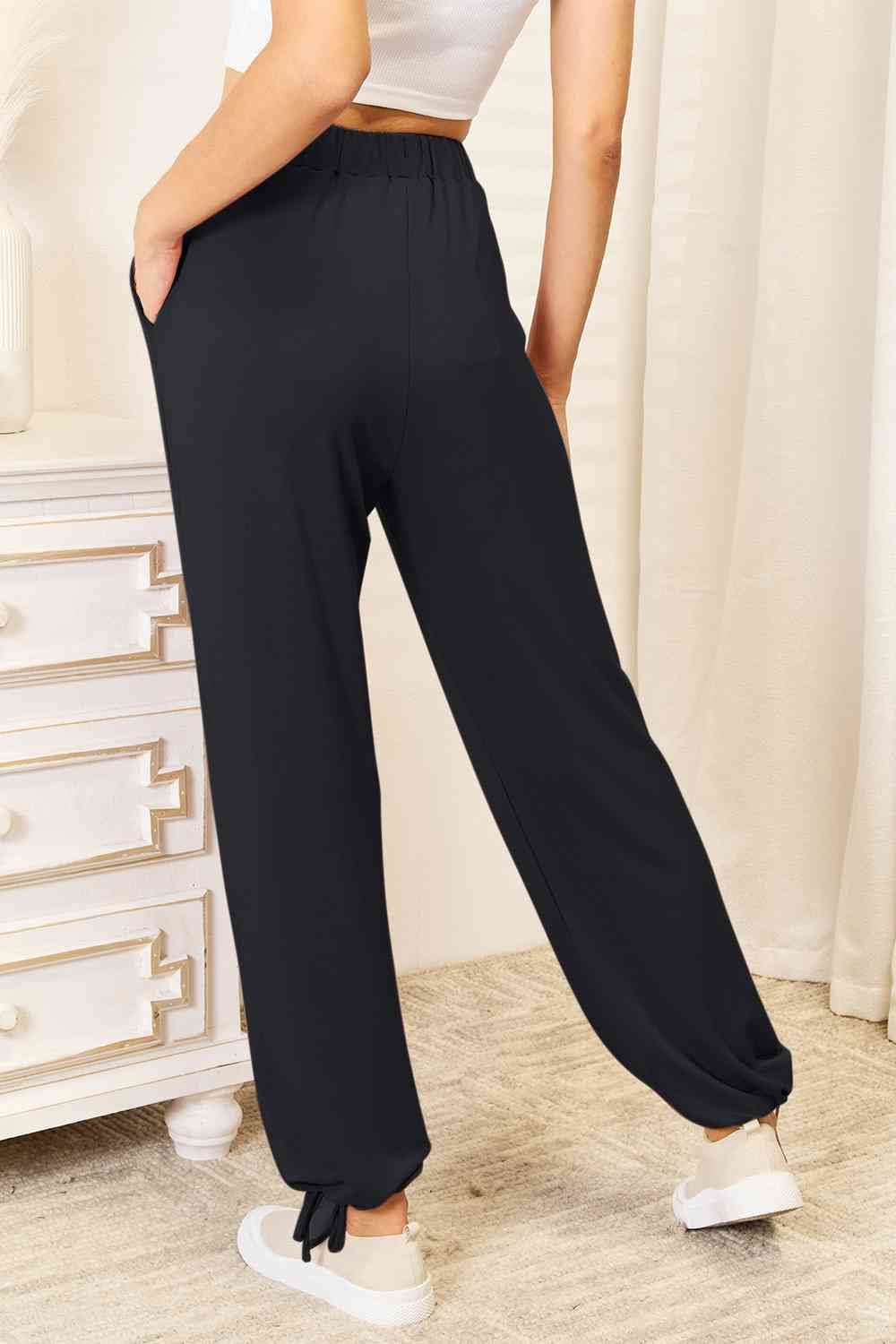 Basic Bae Full Size Soft Rayon Drawstring Waist Pants with Pockets - Hovatok