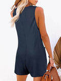 Full Size Pocketed Scoop Neck Sleeveless Romper - Hovatok