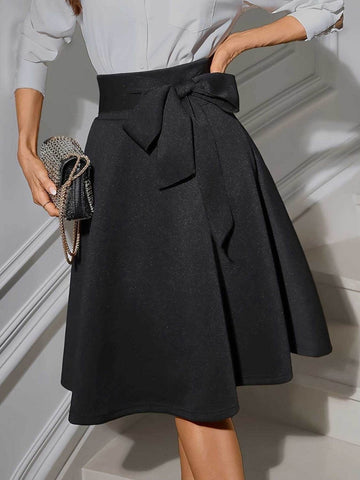 Tied Knee Length Skirt - Hovatok