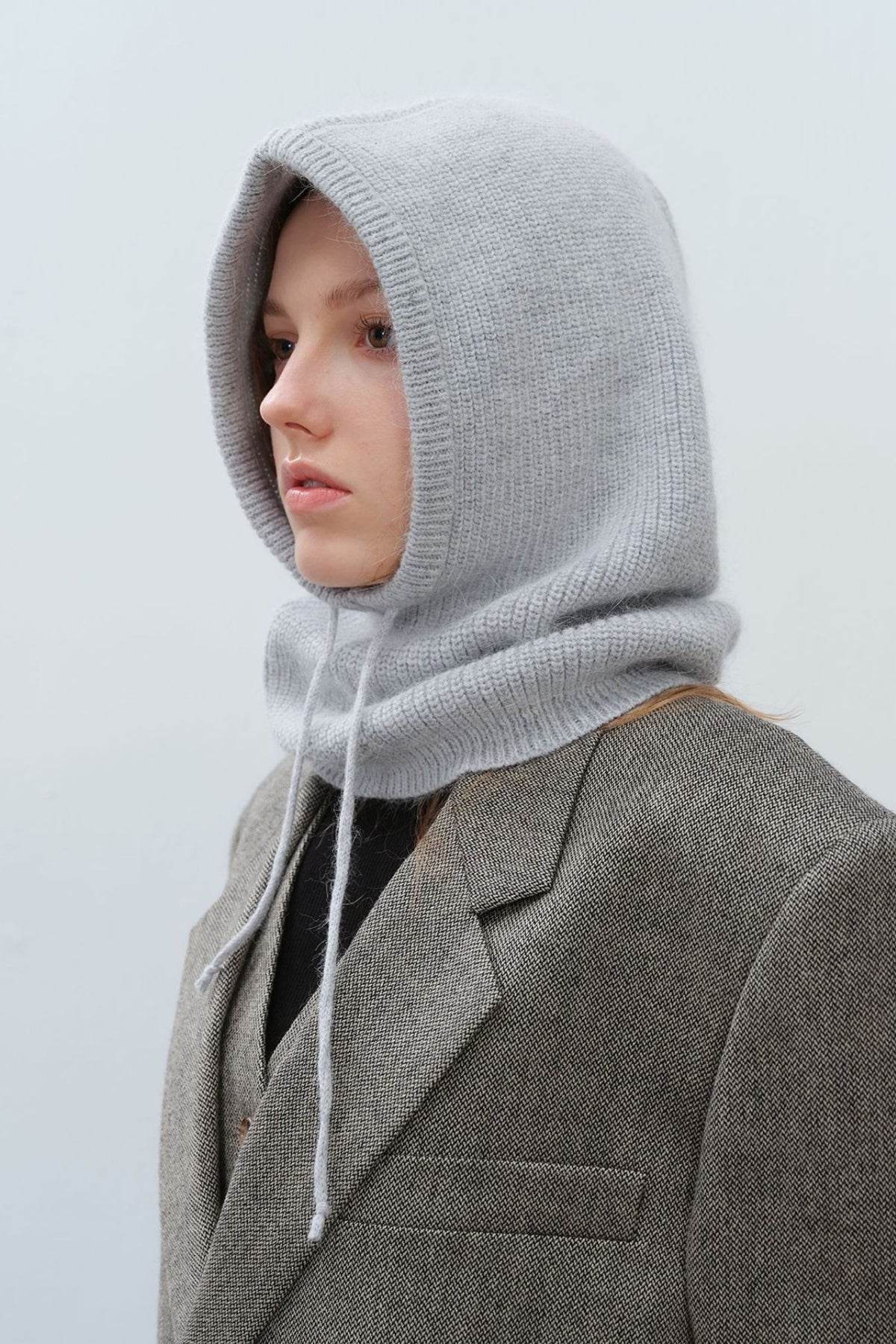 Drawstring Solid Color Thermal Knit Hat - Hovatok