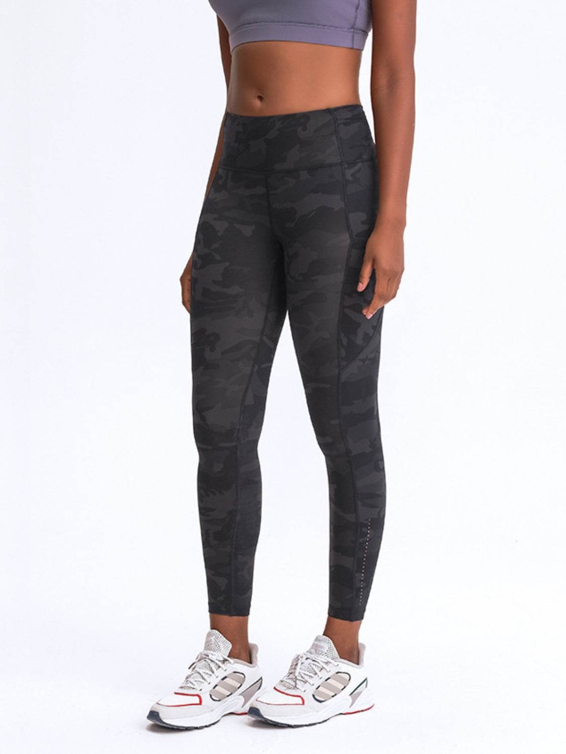 Millennia Wide Waistband Leggings with Pockets - Hovatok
