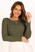 Lettuce Edge Round Neck Long Sleeve T-Shirt - Hovatok