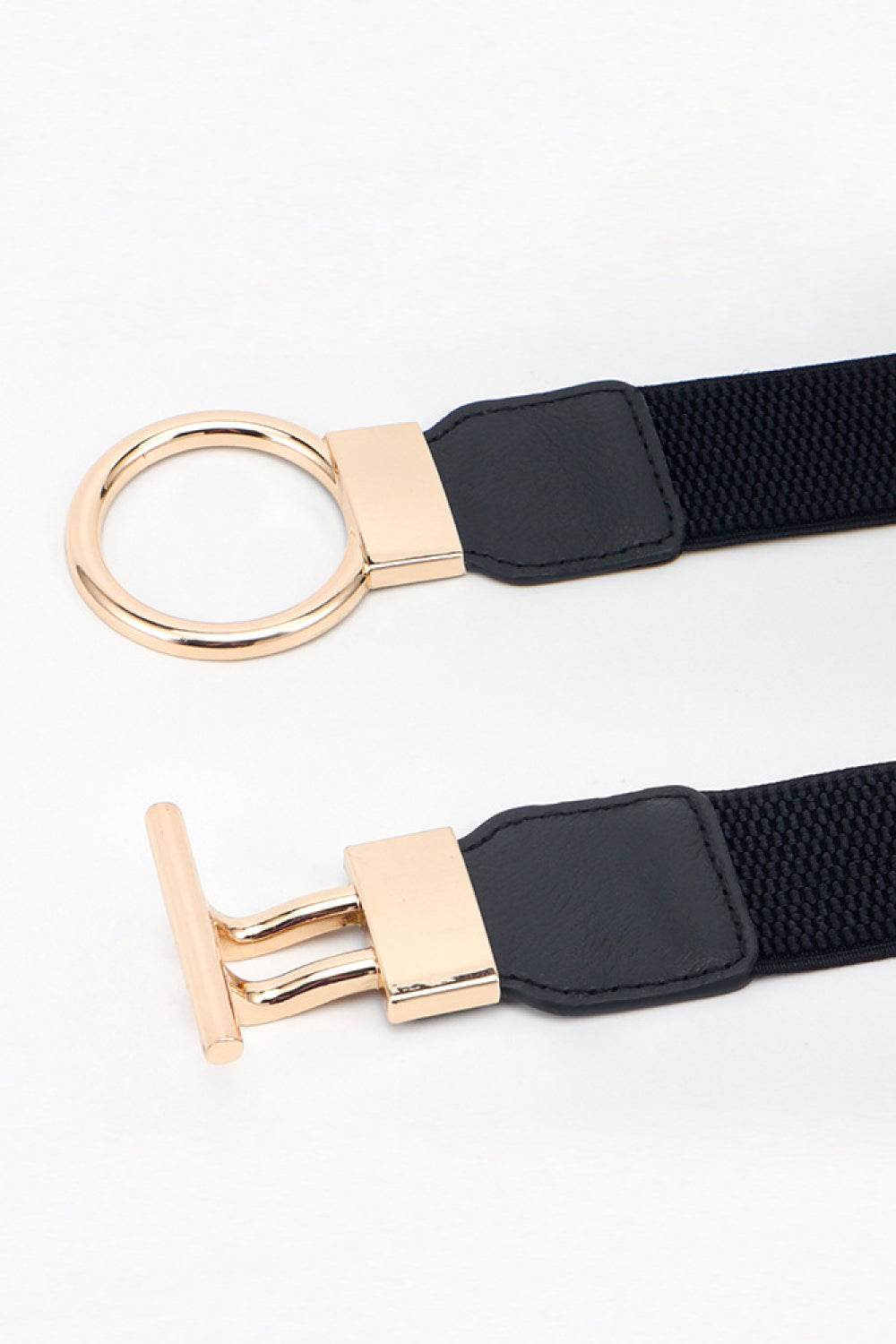 Circle Shape Buckle Zinc Alloy Buckle PU Leather Belt - Hovatok