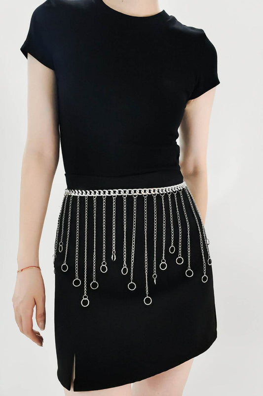 Fringe Chain Alloy Belt - Hovatok
