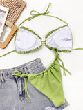 Frill Trill Halter Neck Bikini Set - Hovatok