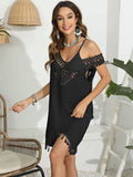 Tassel Scoop Neck Wide Strap Cover-Up - Hovatok