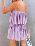Ruched Spaghetti Strap Romper - Hovatok