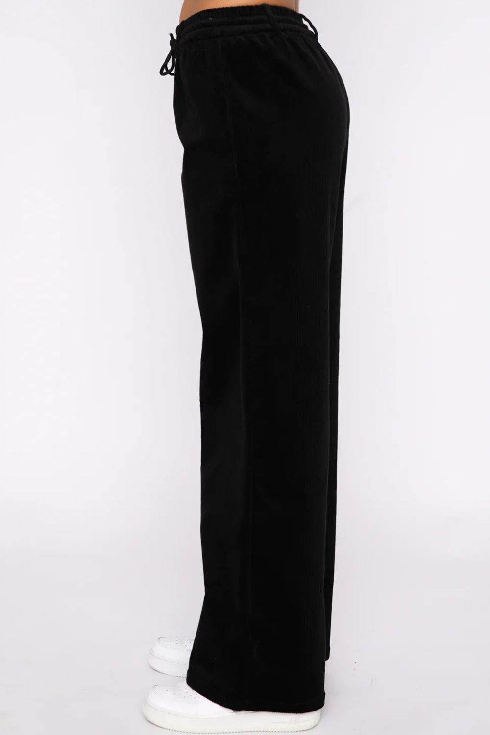 Drawstring Waist Wide Leg Active Pants - Hovatok