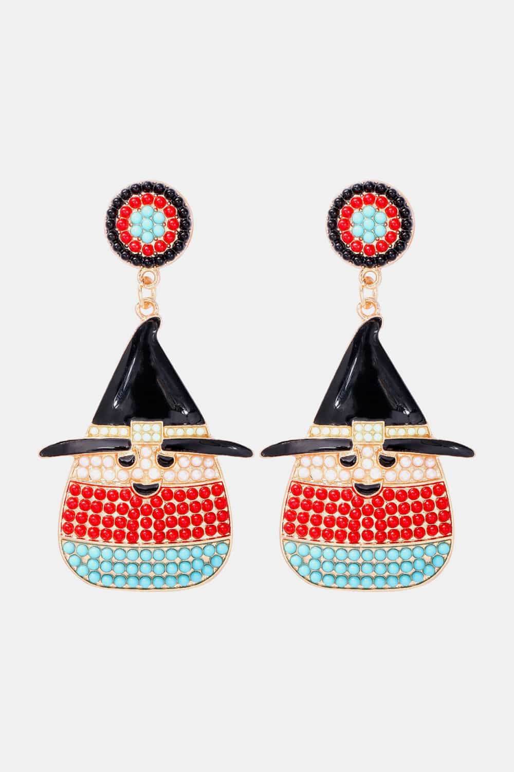 Witch's Hat Shape Synthetic Pearl Dangle Earrings - Hovatok