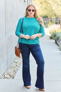 Basic Bae Full Size Round Neck Batwing Sleeve Top - Hovatok