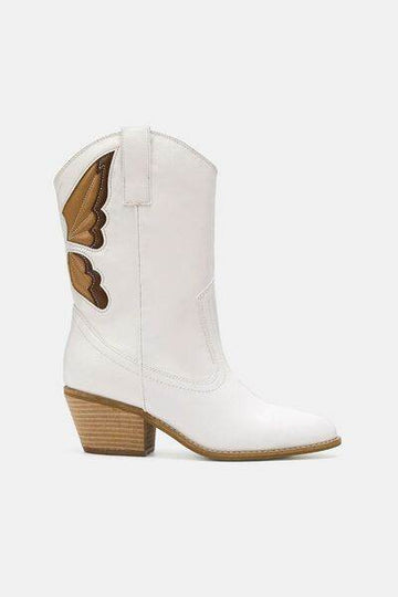 Beast Fashion Butterfly Cut Detail Point Toe Boots - Hovatok