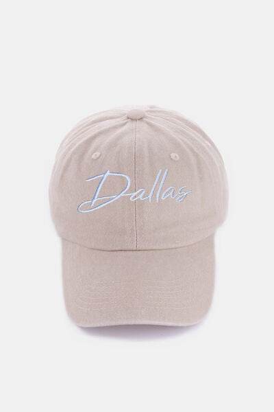 Zenana Washed DALLAS Embroidered Baseball Cap - Hovatok