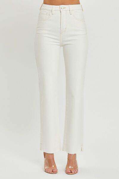 RISEN Full Size High Rise Tummy Control Straight Jeans - Hovatok