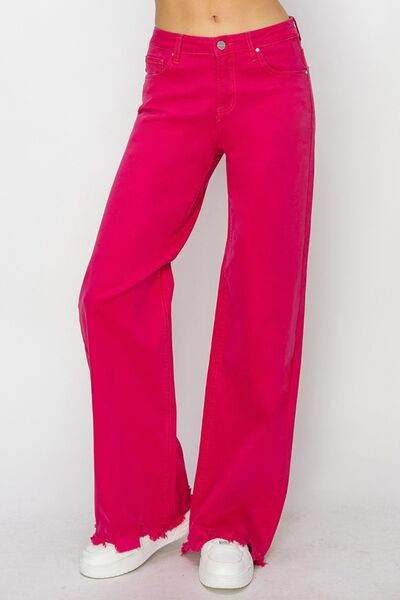 RISEN High Rise Wide Leg Jeans - Hovatok