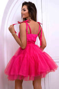 Tie-Shoulder Mesh Dress - Hovatok