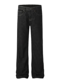 Men's Straight Leg Jeans with Pockets - Hovatok