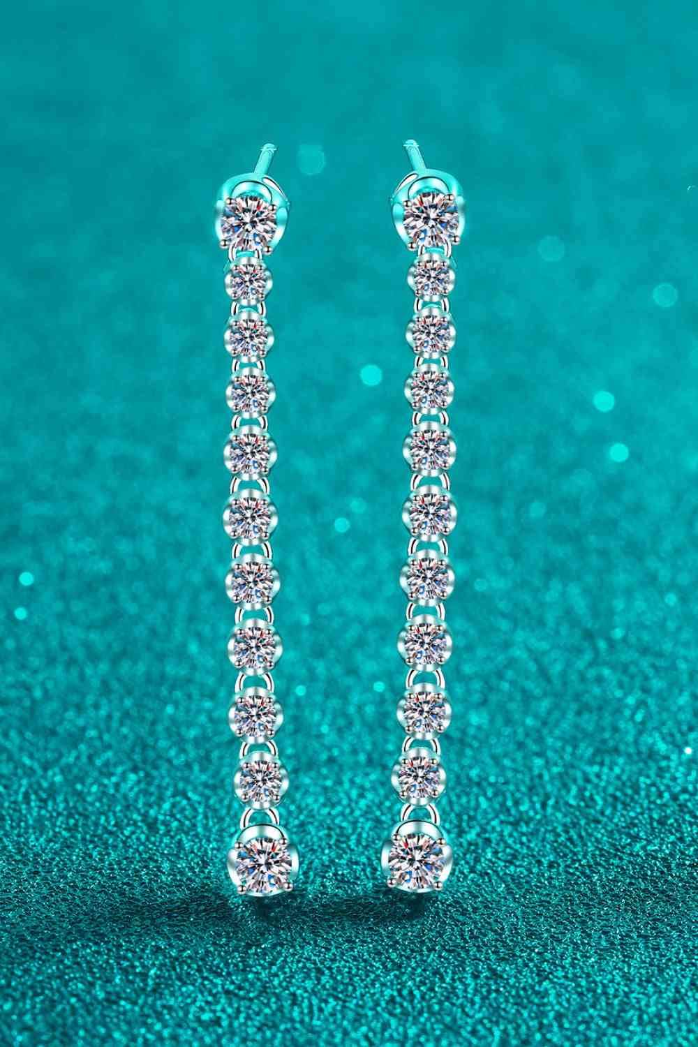 Adored 1.18 Carat Moissanite Long Earrings - Hovatok