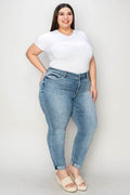 Judy Blue Full Size Cuffed Hem Slim Jeans - Hovatok