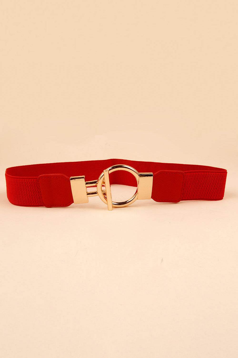 Circle Shape Buckle Zinc Alloy Buckle PU Leather Belt - Hovatok