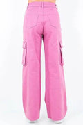 American Bazi Full Size Drawstring Wide Leg Cargo Pants Plus Size - Hovatok