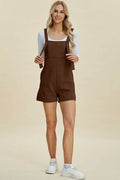 Double Take Full Size Texture Sleeveless Romper - Hovatok
