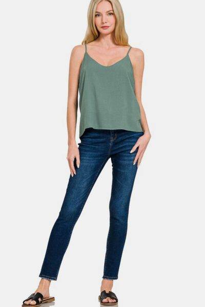 Zenana Two Layered Spaghetti Strap Cami - Hovatok