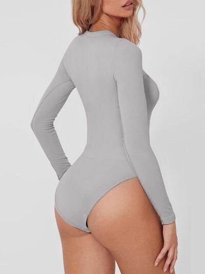 Round Neck Long Sleeve Bodysuit - Hovatok