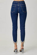 RISEN Full Size Embellished Mid Rise Crop Skinny Jeans - Hovatok