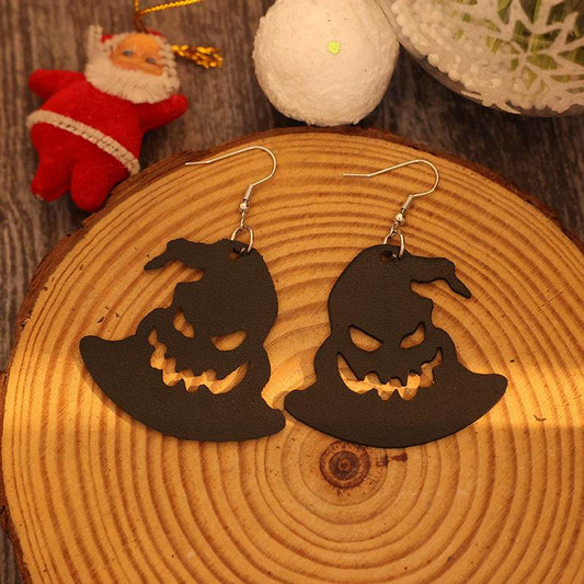 PU Leather Hat Shape Earrings - Hovatok