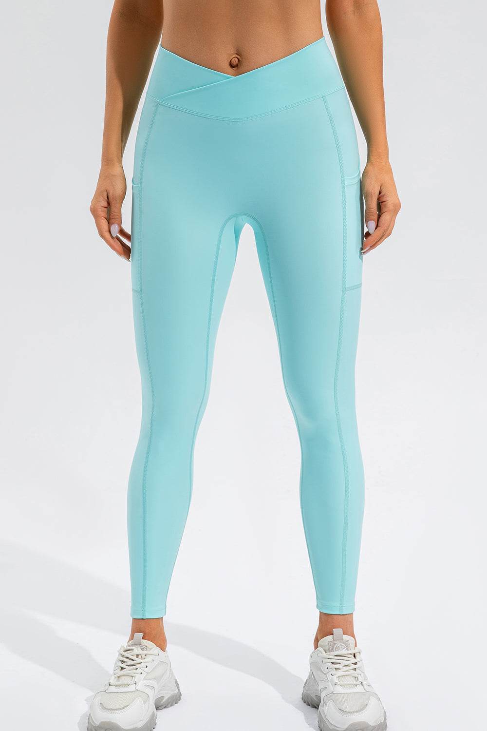 High Waist Active Leggings with Pockets - Hovatok