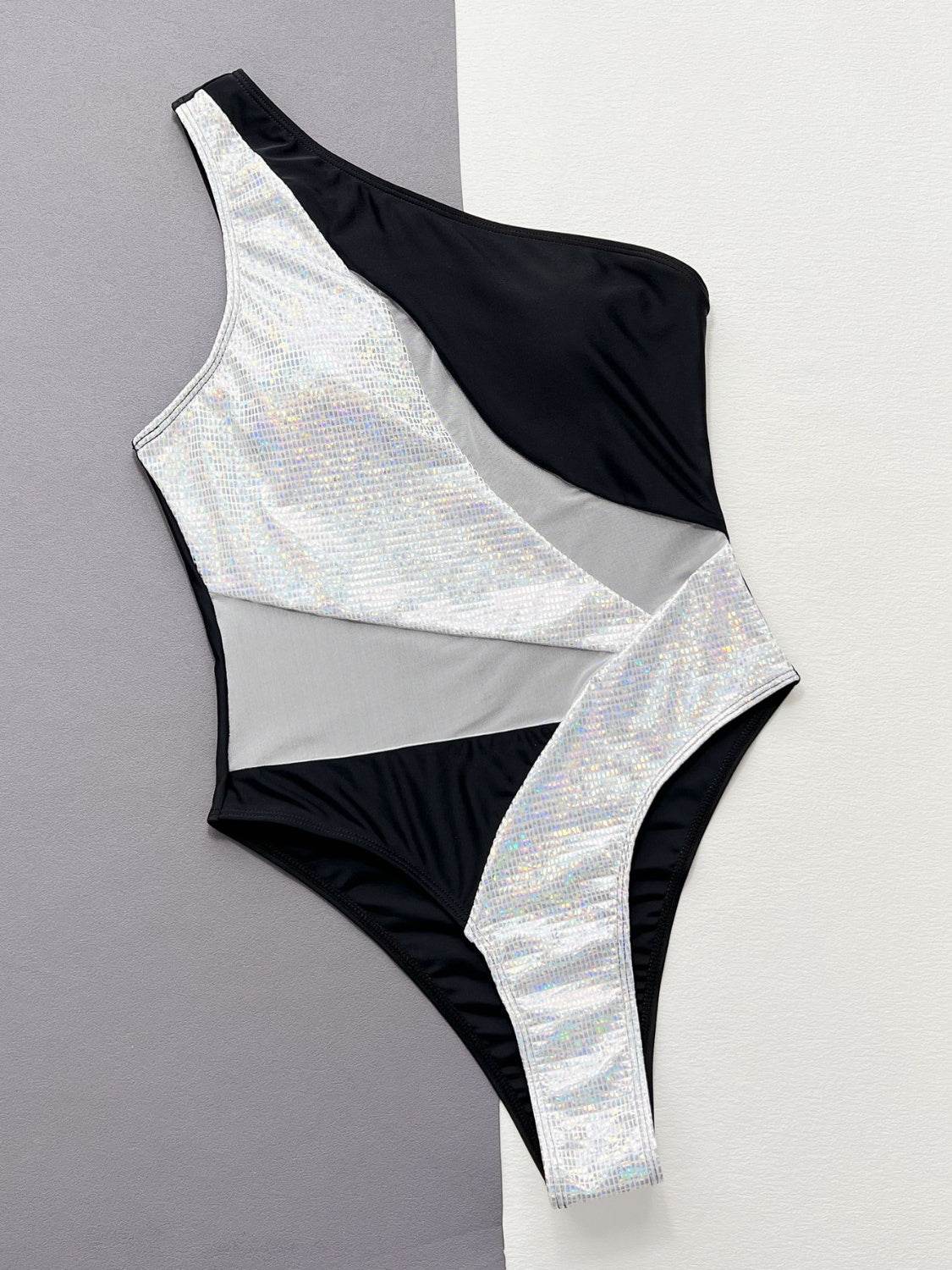 Contrast Panel One-Piece Swimsuit - Hovatok