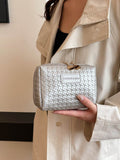 PU Leather Woven Clutch - Hovatok