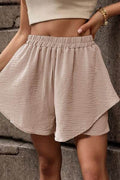 Perfee Layered Elastic Waist Shorts - Hovatok