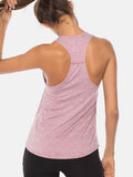 Full Size Scoop Neck Wide Strap Active Tank - Hovatok