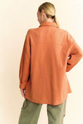 Davi & Dani Waffle-Knit Button Down Shirt - Hovatok