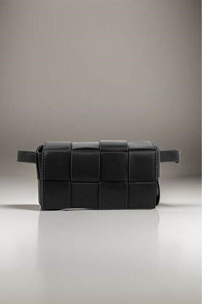 Zenana Vegan Leather Woven Crossbody Bag - Hovatok