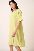 Mittoshop Urban Rib Knit Short Sleeve Tee Dress - Hovatok