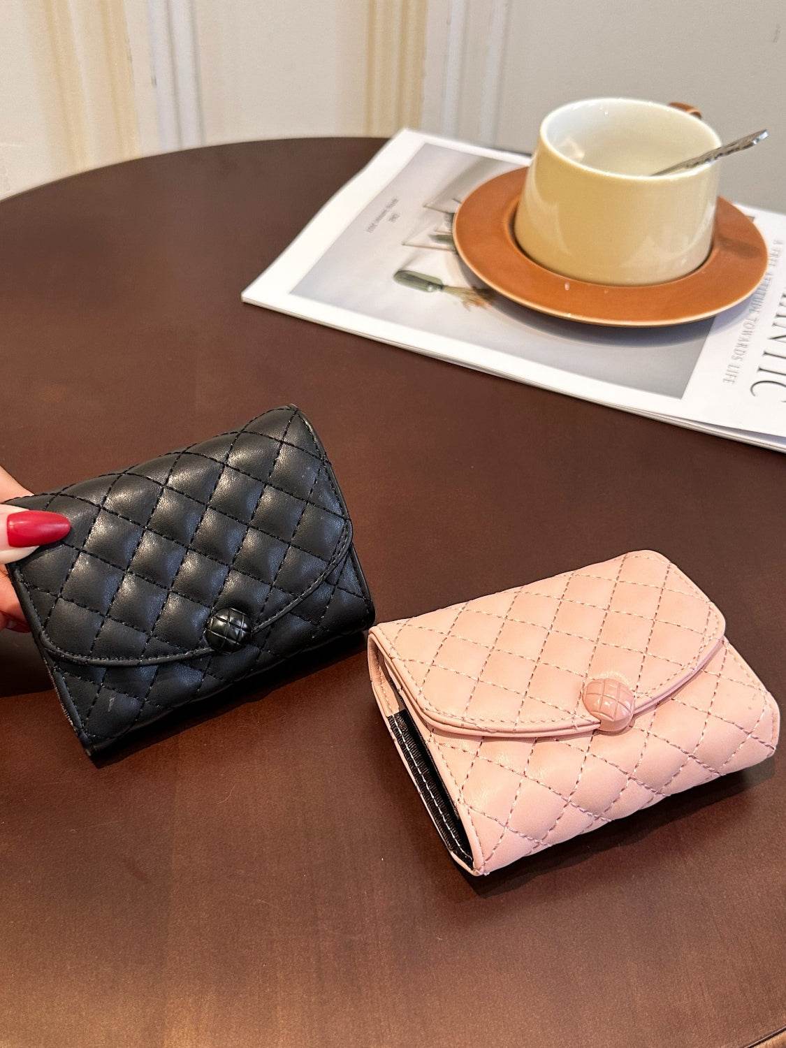 PU Leather Solid Color Wallet - Hovatok