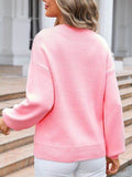 Angel Wings Bow Graphic Round Neck Long Sleeve Sweater - Hovatok