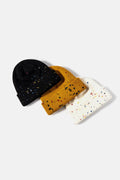 Confetti Rib-Knit Cuff Beanie - Hovatok