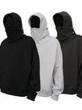 Men's Long Sleeve Hoodie with Mask - Hovatok