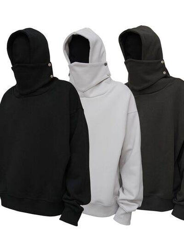 Men's Long Sleeve Hoodie with Mask - Hovatok