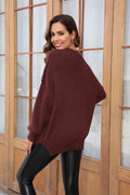 Angel Wings Round Neck Long Sleeve Sweater - Hovatok
