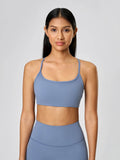 Millennia Crisscross Back Scoop Neck Active Cami with Detachable Chest Pads - Hovatok