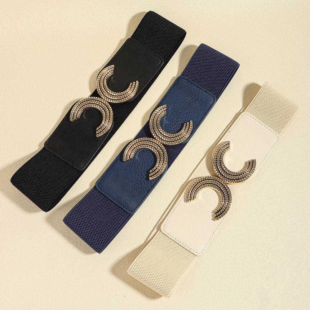 Double C Buckle Elastic Belt - Hovatok