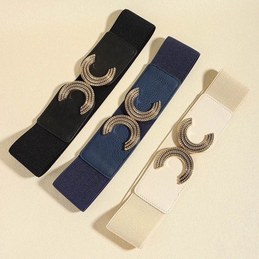 Double C Buckle Elastic Belt - Hovatok