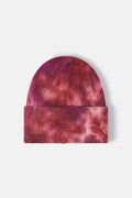 Tie-Dye Cuffed Rib-Knit Beanie Hat - Hovatok