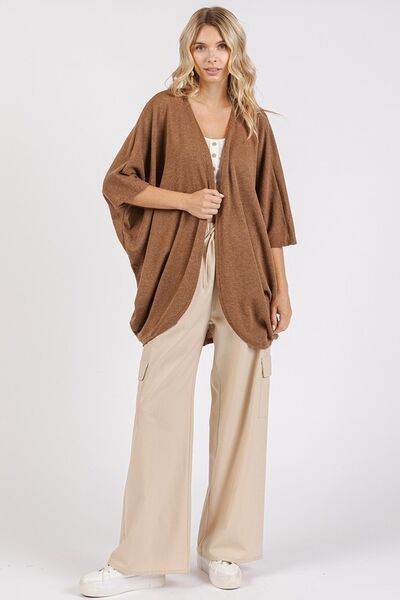 Mittoshop Open Front Batwing Sleeve Cardigan - Hovatok